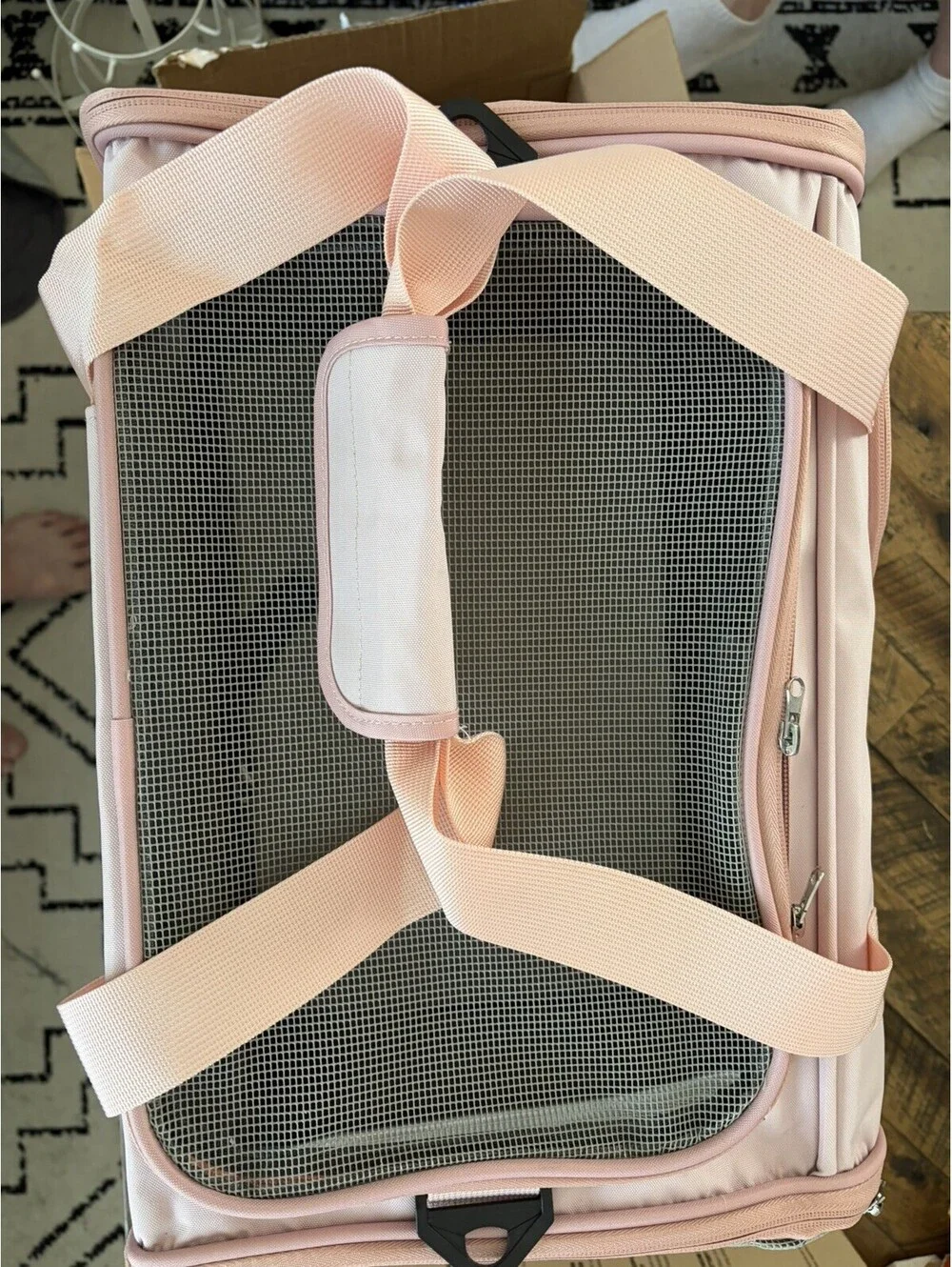 NOBLE DUCK PINK EXPANDABLE AIRLINE APPROVED COLLAPSIBLE PET CARRIER WITH WHEELS